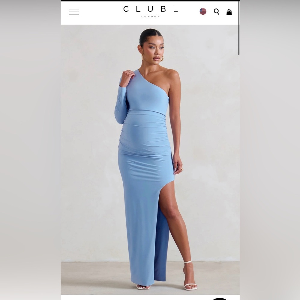 Club L London powder blue maternity dress size 10